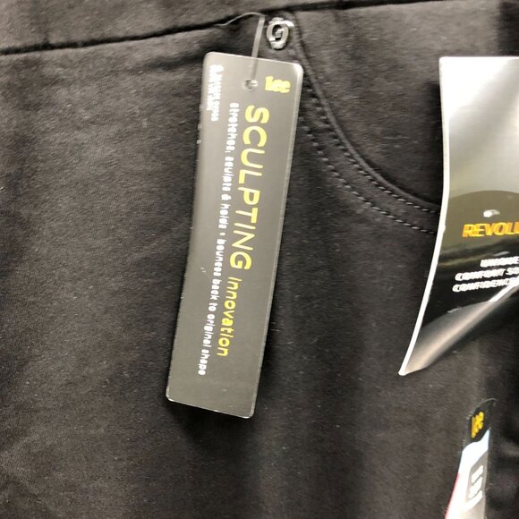 NWT Lee Sculpting Skinny Leg Jeans Womens 20W Black Pull On Mid Rise Slim - Picture 5 of 12